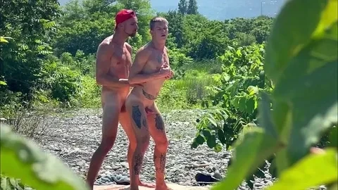 Beach Oral and Bareback in Bushes | Falcon Al